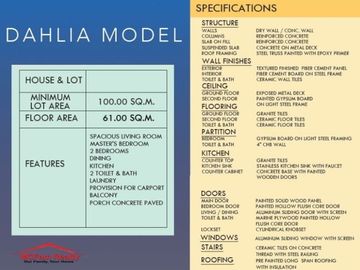 3 Bedroom House & Lot for Sale in VE3 A HOMES Dahlia Model Binangonan Rizal, pls contact Donald