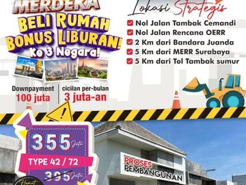 Paling Strategis, Call 08213993---- Perumahan Sedati Sidoarjo 355 Juta Diamond Village Juanda