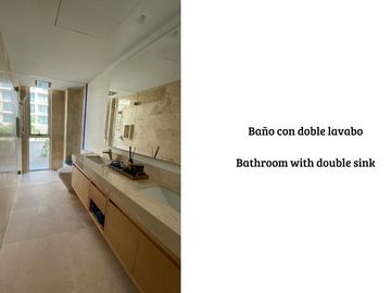 Departamento con jardín privado, vista al mar y la marina. Ademas de amenidades