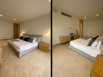 Departamento con jardín privado, vista al mar y la marina. Ademas de amenidades