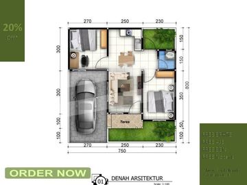 Jual Rumah Malang 10 menit dari UNIKAMA FREE Biaya, Diskon 20% Saat PPKM