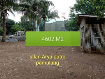tanah utama jalan aria putra Pamulang tangerang selatan bawah pasaran lokasi sangat strategis