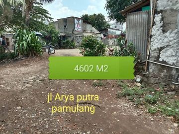 tanah utama jalan aria putra Pamulang tangerang selatan bawah pasaran lokasi sangat strategis