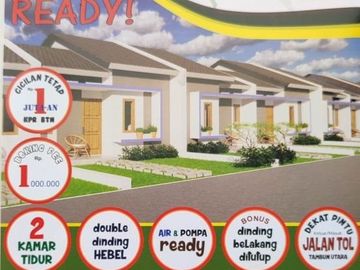 Rumah subsidi rasa cluster ready stok siap huni di Srijaya Tambun Utara.
