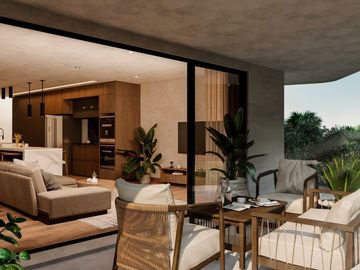 Penthouse con spa, floating room y alberca en Aldea Zama