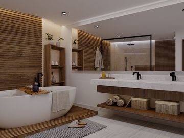 Penthouse con spa, floating room y alberca en Aldea Zama