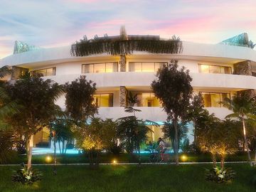 Penthouse con spa, floating room y alberca en Aldea Zama