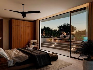 Penthouse con spa, floating room y alberca en Aldea Zama
