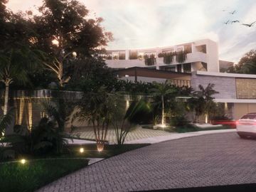 Penthouse con spa, floating room y alberca en Aldea Zama