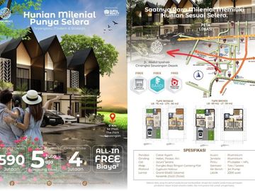 Jual rumah 2 lantai cluster di depok dekat pondok cabe