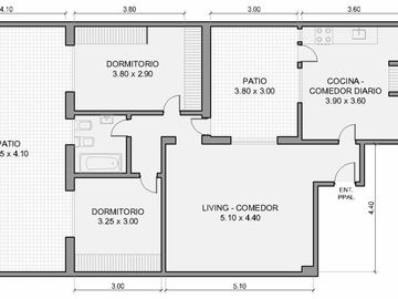 DEPARTAMENTO VENTA 3 AMBIENTES 2 PATIOS FACULTAD