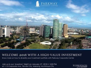For sale 170++sqm office space in Filinvest City Alabang Parkway Corporate Center
