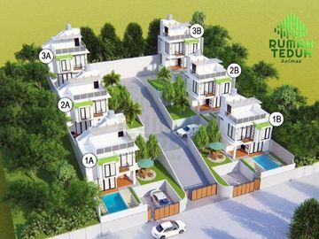 Rumah Rooftop 3LT + Kolam Renang Dibwh 1M Cimahi Cipageran Citeureup