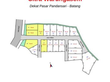 Tanah Batang 80 Jt-an, Dekat Pasar Pandansari, SHM