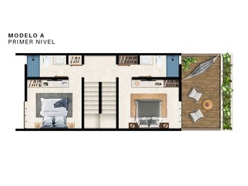 Departamento en venta en la playa de Telchac de 3 habitaciones rooftop y jacuzzi