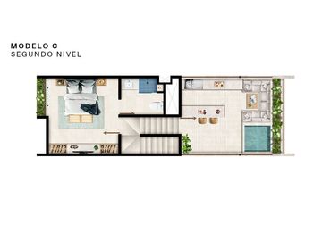 Departamento en venta en la playa de Telchac de 3 habitaciones rooftop y jacuzzi