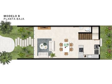Departamento en venta en la playa de Telchac de 3 habitaciones rooftop y jacuzzi