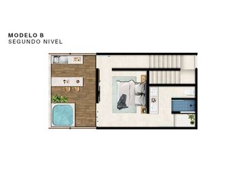 Departamento en venta en la playa de Telchac de 3 habitaciones rooftop y jacuzzi