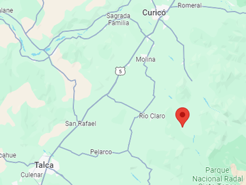 Rebajado vende 36 hectáreas en Rio Claro, Región del Maule
