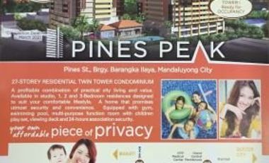 Cityland Pines Peak Tower 2, Pre Selling, affordable
