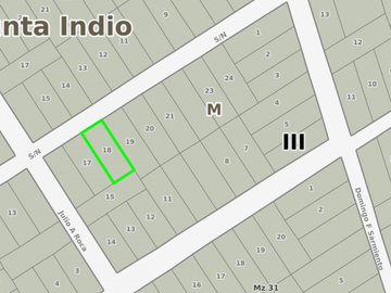 VENDO LOTE 20x50 EN PUNTA DEL INDIO