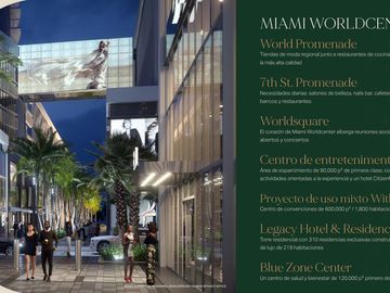 Departamento de 3 ambientes equipado. Venta en Pozo.  Down Town Miami.
