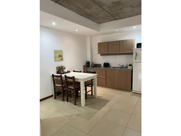 Departamento con piscina. 1 dormitorio,  jardín. Pinamar