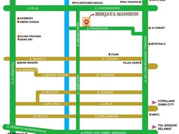 BERJAYA MANSION (Jalan Pendidikan, simp. Jalan Medan Utara - Pancing) Medan