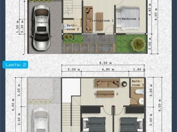 Rumah modern 2 lantai siap bangun di tengah kota Jogja