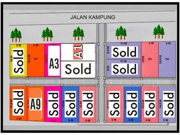 Jual Tanah Kavling Luas 70 m2 desa palaan