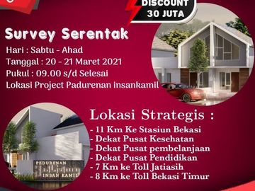 Rumah syariah SIAP HUNI rumah Tuslim strategis nyaman Bekasi
