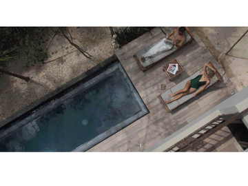 Departamento con alberca privada, edificio inspirado por arte