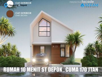 RUMAH SYARIAH TERMURAH 10 MENIT STASIUN KRL DEPOK CUMA 170 JUTAAN