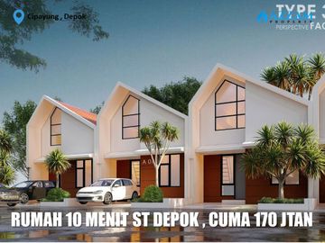 RUMAH SYARIAH TERMURAH 10 MENIT STASIUN KRL DEPOK CUMA 170 JUTAAN