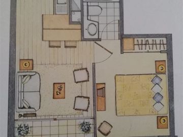 Departamento en venta de 1 dorm con bodega en Santiago