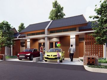 Rumah cluster siap huni fasilitas swimming pool sawangan