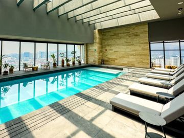 Departamento de 320 m2, areas verdes, casa club, cine, spa, alberca, venta Inter