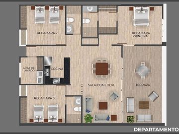 Departamento en Preventa de 3 rec. SEPIA, en San Crisanto