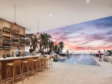 Departamento frente al mar, cava, alberca para adultos, gimnasio, ludoteca, albe