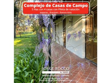 Complejo de Casas de Campo, 5 Has con 4 casas con plieta de natación.