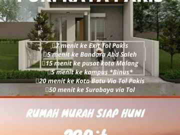 Rumah Ready Stok Timur Kampus Binus Malang Puri Raya