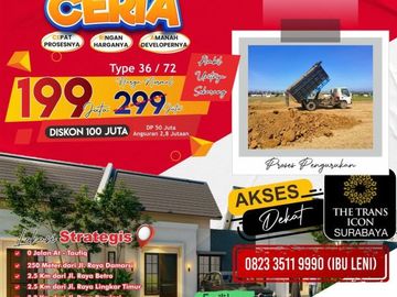 Terdekat Dari, WA 0823-3511-----, Rumah Dekat Lingkar Timur Sidoarjo Hanya 100 Juta-an