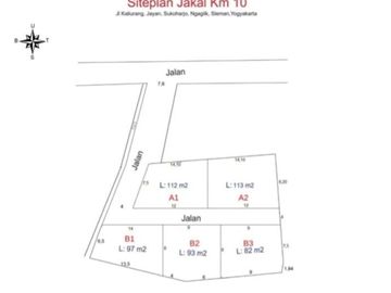 Promo Akhir Tahun Tanah Dijual Luas 112 m2, 2.2 km ke SMPN 2 Ngaglik