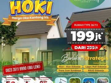 UNTUNG BANYAK, WA. 0823-3511-----, Rumah Murah Sidoarjo Hanya 199 Juta