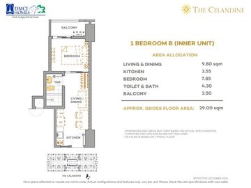 FOR SALE: 2 BR CONDO CELANDINE QUEZON CITY READY FOR OCCUPANCY WITH BALCONY