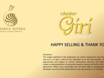 Hunian Terbaru di Suvarna Sutera, Cluster Giri Tahap 2