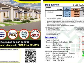 Rumah kwalitas komersil cicilan rasa subsidi di srijaya