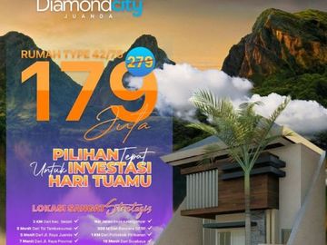 M2M MARET MURAH! DIAMOND CITY JUANDA, Hanya disini Rumah Murah dan Bebas Banjir