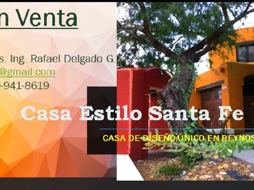 HERMOSA CASA ESTILO SANTA FE UNICA EN REYNOSA (VENTA)
