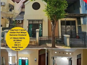 Disewa rumah siap huni 1 lantai cluster Puri Widya Kencana Citraland